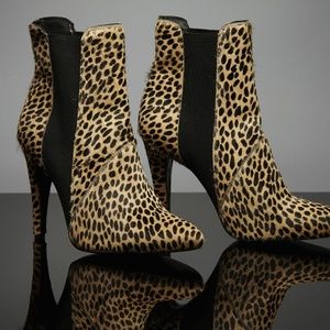 🐆Stefanel calf hair leather boots leopard 38/8